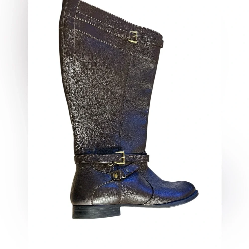 Comfortview Janis Tall Wide Calf Brown Leather Boot 9.5WW